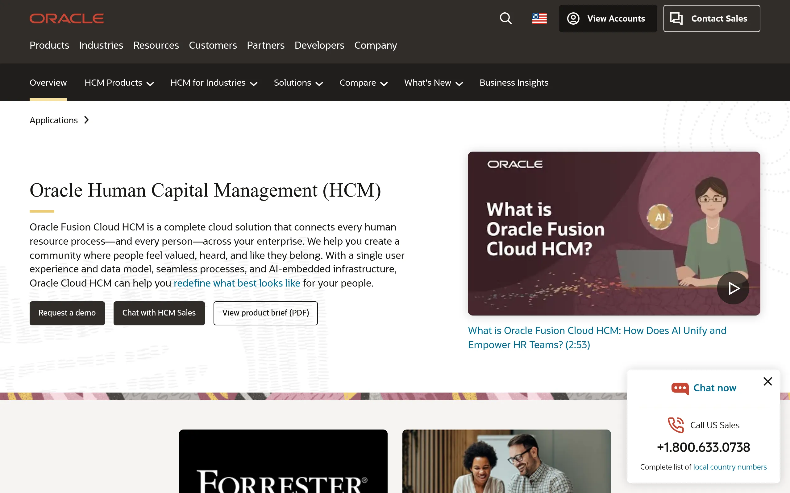Oracle Fusion Cloud HCM Screenshot